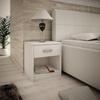 Nightstand, Bedside Table, 1S, White, Chest Of Drawers, Shelf