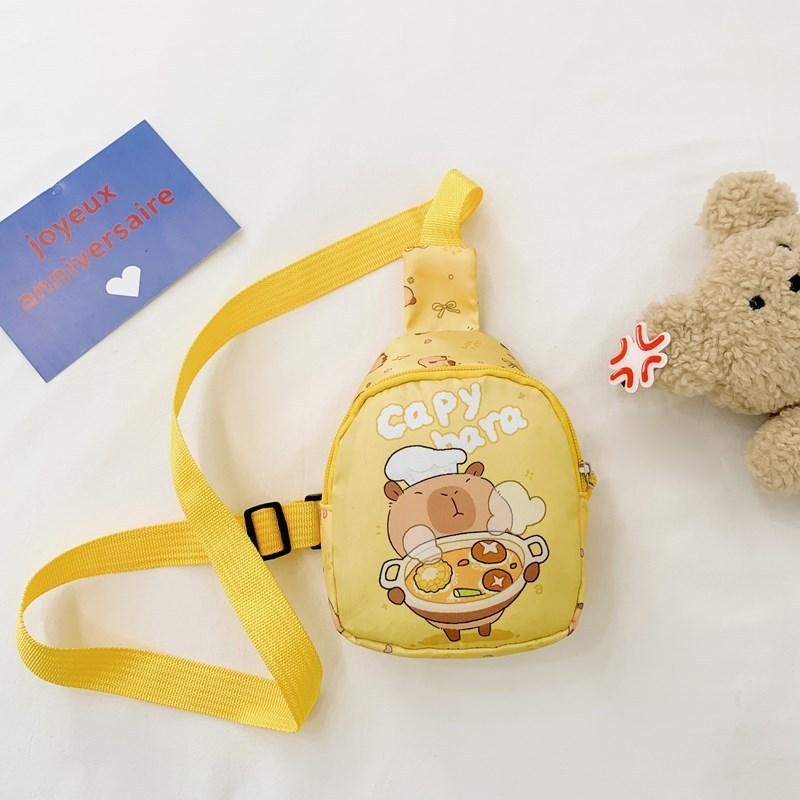Schultasche neu Kapibara niedlich Cartoon Mini-Tasche Jungen und Mädchen Babywechsel Einzelzimmer Schreiben Bibliothek Rucksack Brusttasche