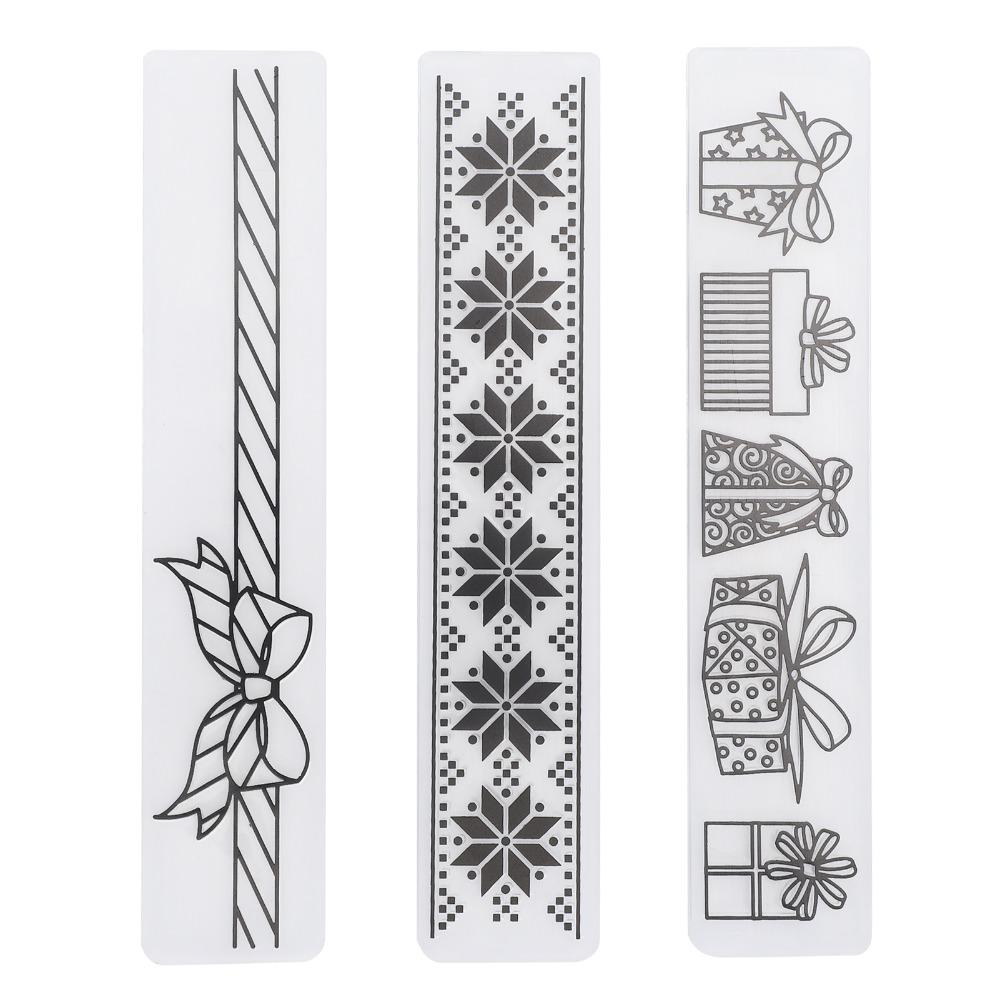 9Pcs Concave Convex Paper Craft Dies Plastic Material DIY Embossing Template Handcraft Decoration