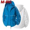 UPF 50+ Summer Hiking Jacket Men Plus Size 8XL 7XL Waterproof Quick Dry Camping Windbreaker Fishing Outdoor Anti UV Clothes