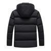 In Winter, Middle-aged and Elderly Father Wears Men's Down Cotton Jacket Thickened Warm Hooded Cotton Jacket