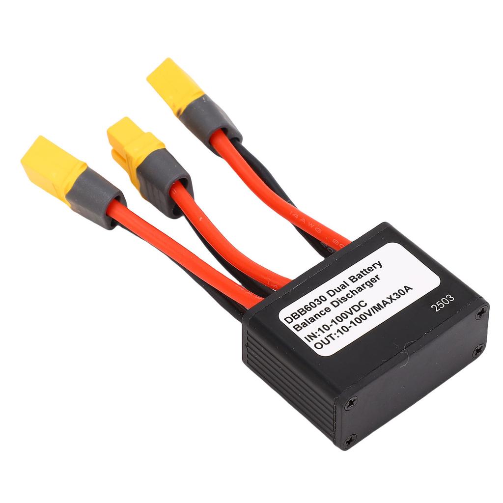 Electric Double Battery Discharge Converter 30A 1000W Dual Battery Pack Switch Balancer with Charging Port for Bike