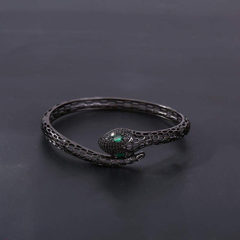 Snake Bracelet Real Gold Open Design Hollow Snake Bone Bracelet