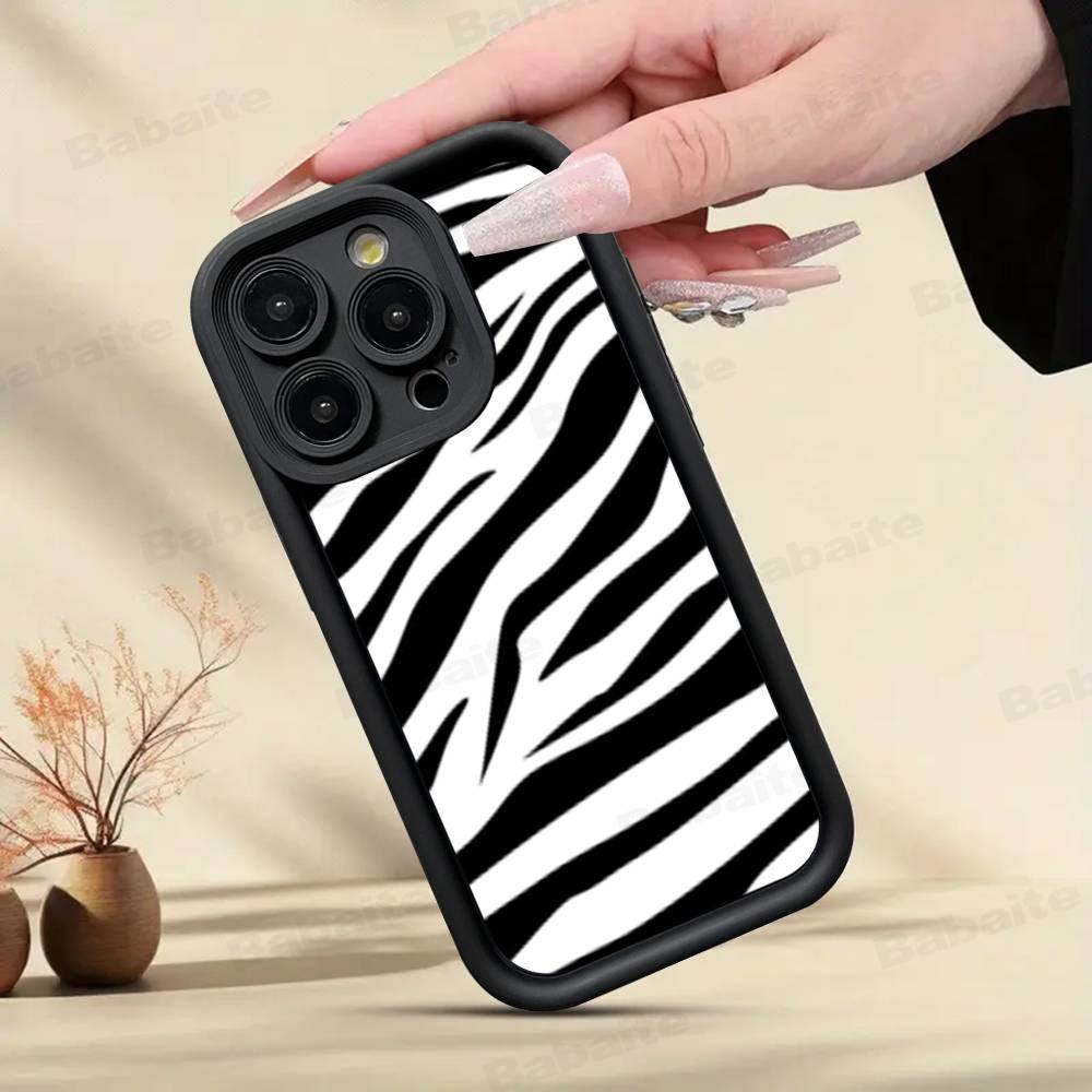Zebra Pattern Art Phone Case For IPhone 17 16 15 14 13 12 11 Pro Max Anti Drop Soft Cover