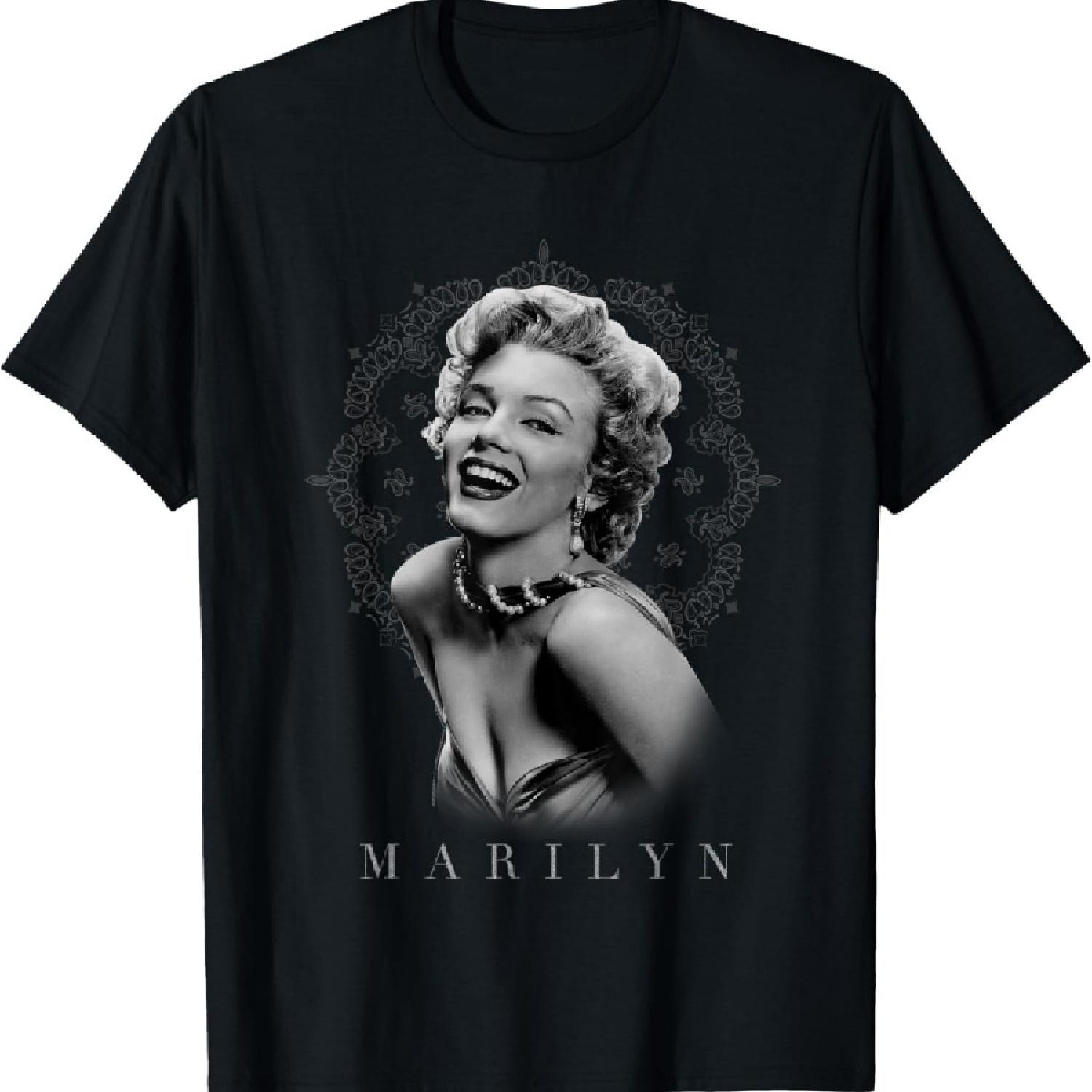 Футболка с узором пейсли Мэрилин Монро S чёрный