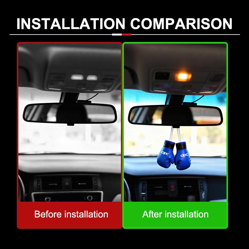 2pcs Mini Boxing Gloves Car Pendant Home Wall Hanging Decoration For Opel Mokka Astra H K J G Corsa D E Vectra C B Insignia