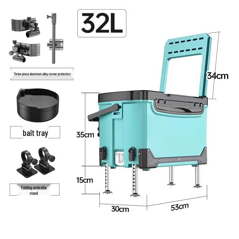 Wangfeng Multi-functional Ultralight Fishing Box with Wheels & Backrest