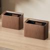 Walnut Coffee Table Mini Trash Can for Bedroom and Car