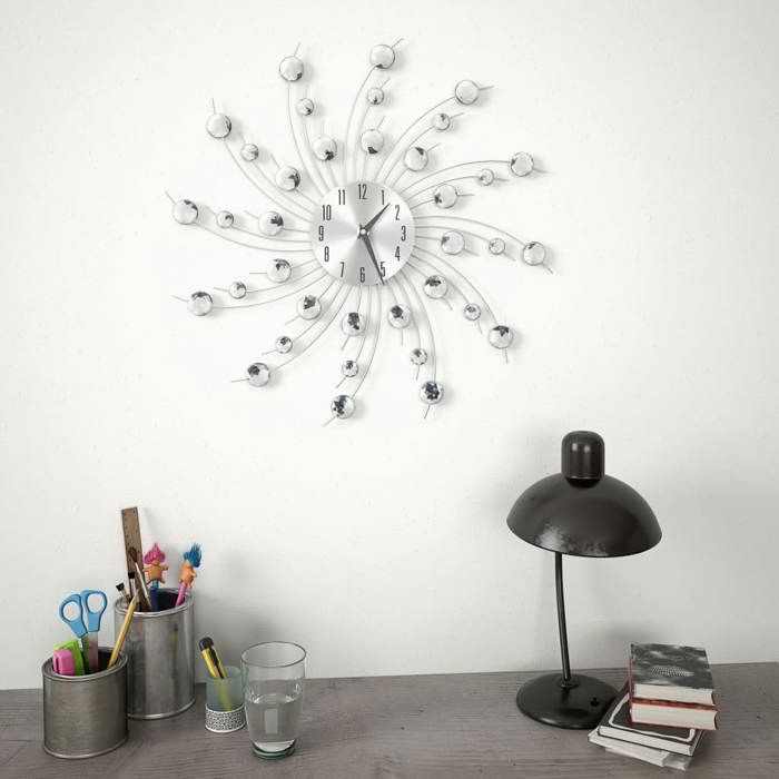 VidaXL Horloge Murale avec Mouvement à Quartz Design Moderne Pendule de Salon 50643