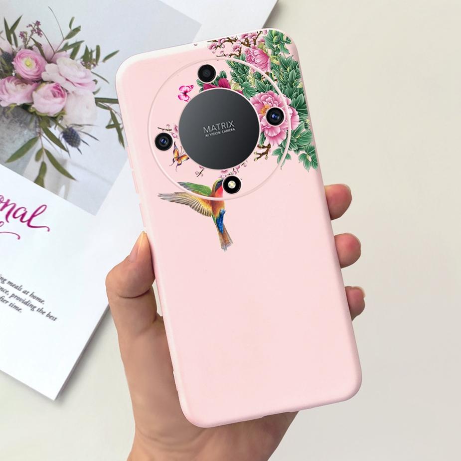 Für Honor Magic6 Lite Hülle Honor X9b Hübsche Mädchen Sonnenblumen Hülle Weiche Silikon Handyhülle Für Honor Magic6 Lite HonorX9b Bumper