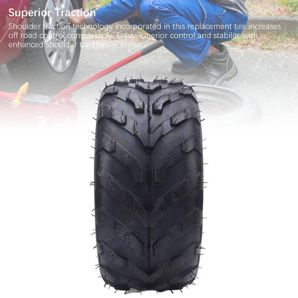 16x8 7 ATV Tire 7 Inch Rubber Anti Slip Enhanced Grip Puncture Resistant Replacement Tire for Quad Off Road Go Kart