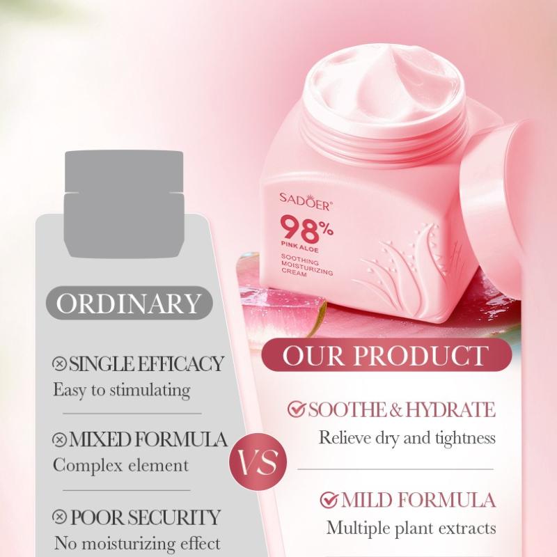 Pink Aloe Vera Soothing Moisturizer 50g Hydrating Moisturizing Cream Skin Care Products