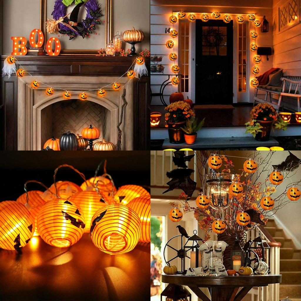 Adorable Led Pumpkin String Fairy Lights For Enchanting Halloween Home Decoration