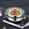 WODHO 28cm Double-Layer Stainless Steel Steamer