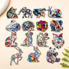 Cartoon Animal Mosaic Acrylic Jigsaw Pendant for DIY Jewelry