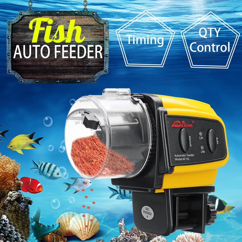 Adjustable Automatic Feeder Aquarium Timer Auto Fish Tank Pond Feed Food Feeding