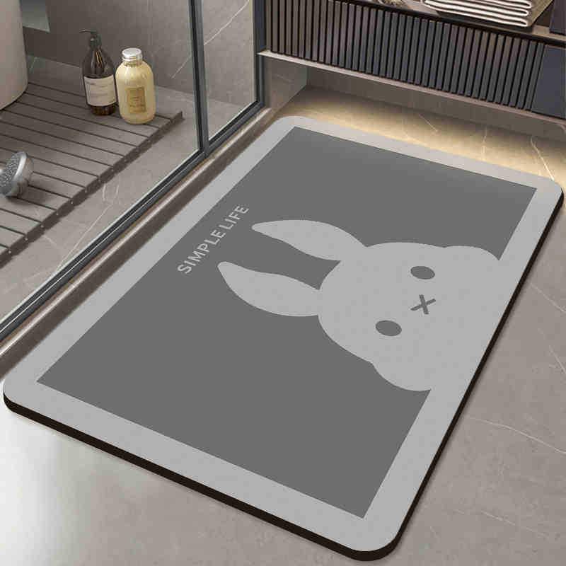 Quick-Dry Non-Slip Minimalist Floor Mat - Water-Absorbent & Easy-Clean for Bathroom & Entrance