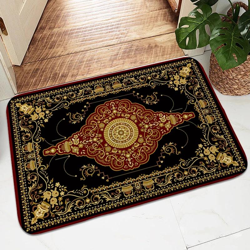 Victorian Entrance Door Doormat Carpet for Bedroom Soft Bathmat Hallway Entryway Veranda Floor Mat Living Room Rug