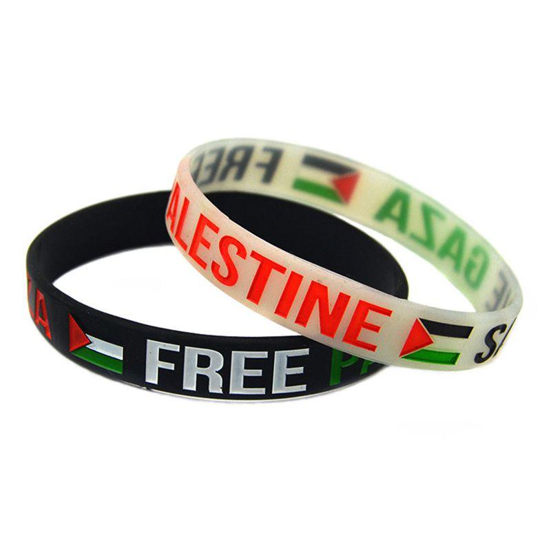 Stylish Palestine Silicone Wrist Band Featuring The Iconic Palestinian Flag Design