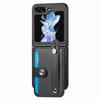 Wallet Case With Card Holder & Wrist Strap for Samsung Galaxy Z Flip 6 5 4 3 2 Flip6 Flip5 Flip4 Flip3 Flip2 5G PU Leather Cover