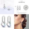 925 Sterling Silver Love Feather Moon Star Heart Earrings Fit Original Charms Hoop for Women Girls Stud Earring Jewelry Gifts