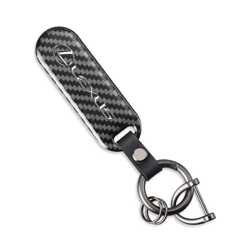 

Carbon Fiber Texture Car Key Chain Ring Auto Keychain For Lexus F SPORT GX460 Ct200h IS250 ES 220D IS200 Fsport GS GX IS LS LX