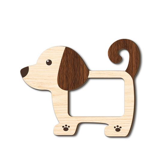 1/2 Stück Cartoon Katze Holz Fotorahmen Hund Form Bildhalter Dekoration für Zuhause Büro Schreibtisch Tierliebhaber Geschenk