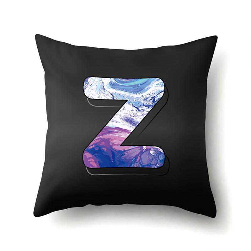 

Полиэстеровая наволочка 3D Трехмерный эффект Набор подушек Декоративная печать Наволочка с 26 английскими буквами No pillow core