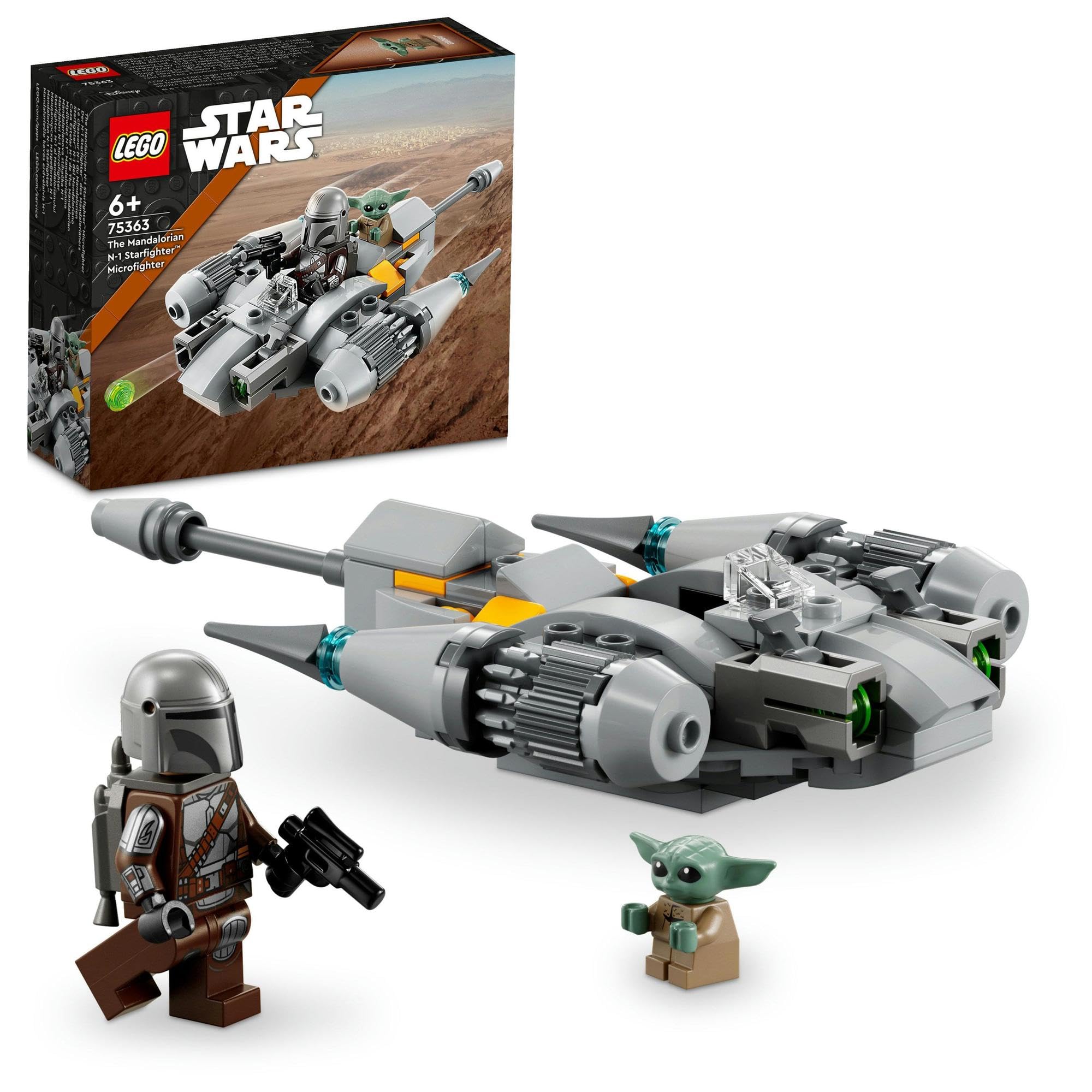 LEGO Star Wars Мандалорец Звездный истребитель N-1 Микроистребитель Игрушка - Подарок, Подарок на День Рождения, Строительные Блоки, Обучающая Игрушка, Рождество, Мальчики, Девочки, Дети