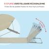 Set mit 2 Strandmatten, verstellbar, faltbar, 124L x 53B x 37-50H cm, Beige
