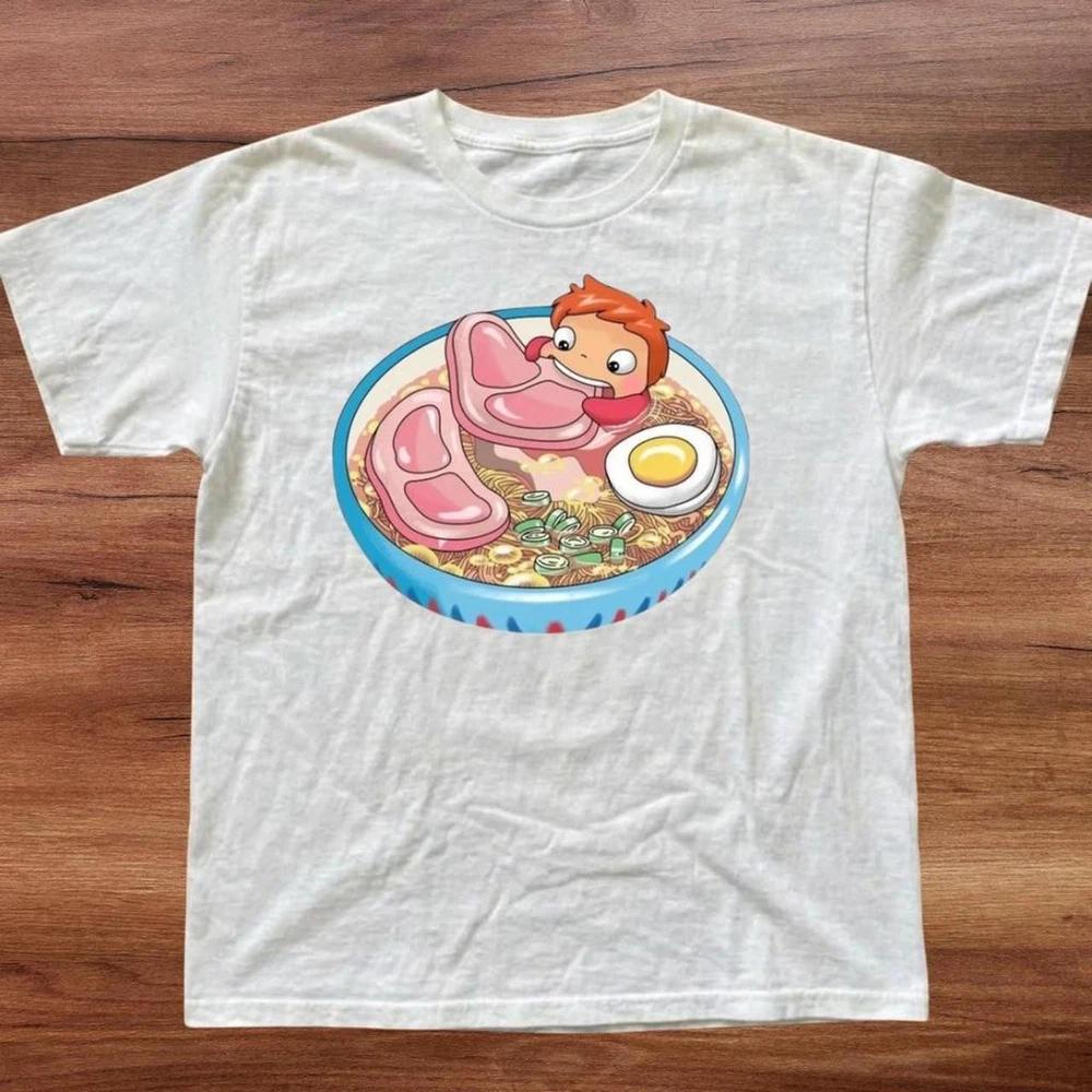 Ponyo Eating Raunisex With Spam TShirt S