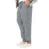 New thin section of men's fashion large size solid colour leisure drawstring cotton linen trousers breathable trousers