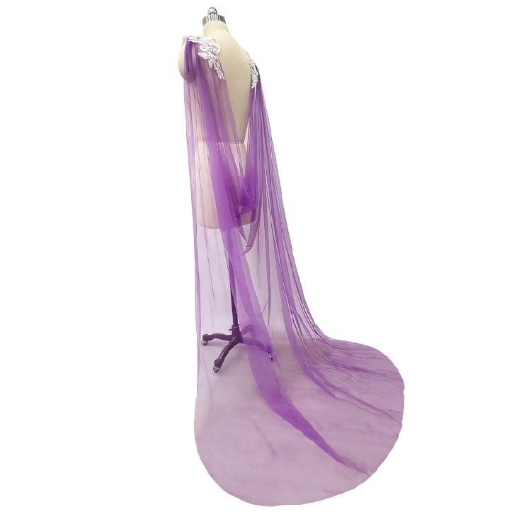 Delicato Scialle Staccabile Trasparente Lunghezza Cattedrale Accessorio Sposa Per Banchetti Ricevimenti