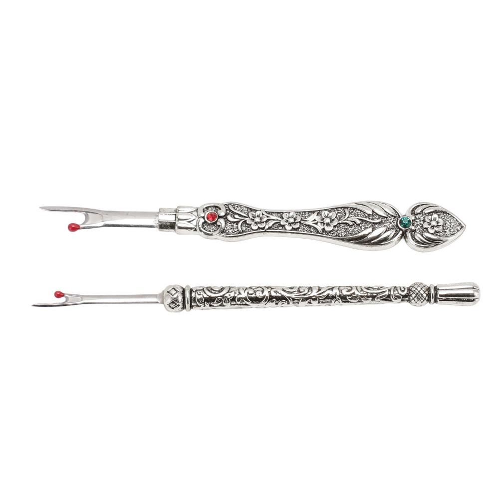 2Pcs Metal Handle Stitch Remover Tool Sharp Blade Tip Thread Cutter Tool For Sewing