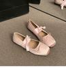 Pink Light Mouth Square Head Flat Sole Shoes Women's 2025 New Spring and Autumn Ballet Shoes Small Fragrant French Mary Jane Shoes