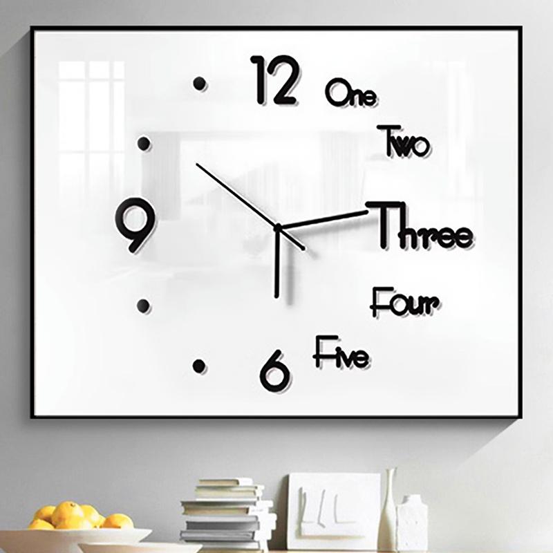 3D Digital Wall Clock Frameless Wall Clocks Wall Stickers For Home Living Room Decor Quartz Needle Self Adhesive Hanging Watch