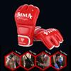Half Finger Boxing Training Gloves Wearable PU Mitts Hand Protector Tear Resistant Breathable Durable for Sports Supplies