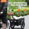 Bike Cargo Trailer, 88 Lbs Load Capacity, Heavy-Duty Bicycle Wagon Cart, Foldable Compact Storage with Universal Hitch, Waterproof Cover, 16" Wheels,