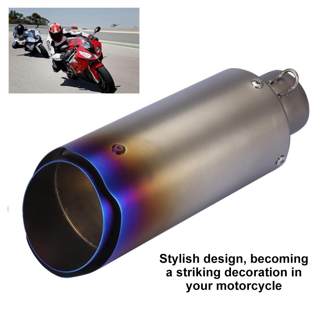Universal 51mm Motorcycle Oblique Slip on Exhaust Muffler Rear Pipe Tailpipe(#1)