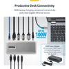 Stație de andocare StarTech cu porturi USB și LAN Dual 4K 60Hz 100W pentru Windows USB-C HDMI, Hub, LAN, (196N-USBC-DOCK)