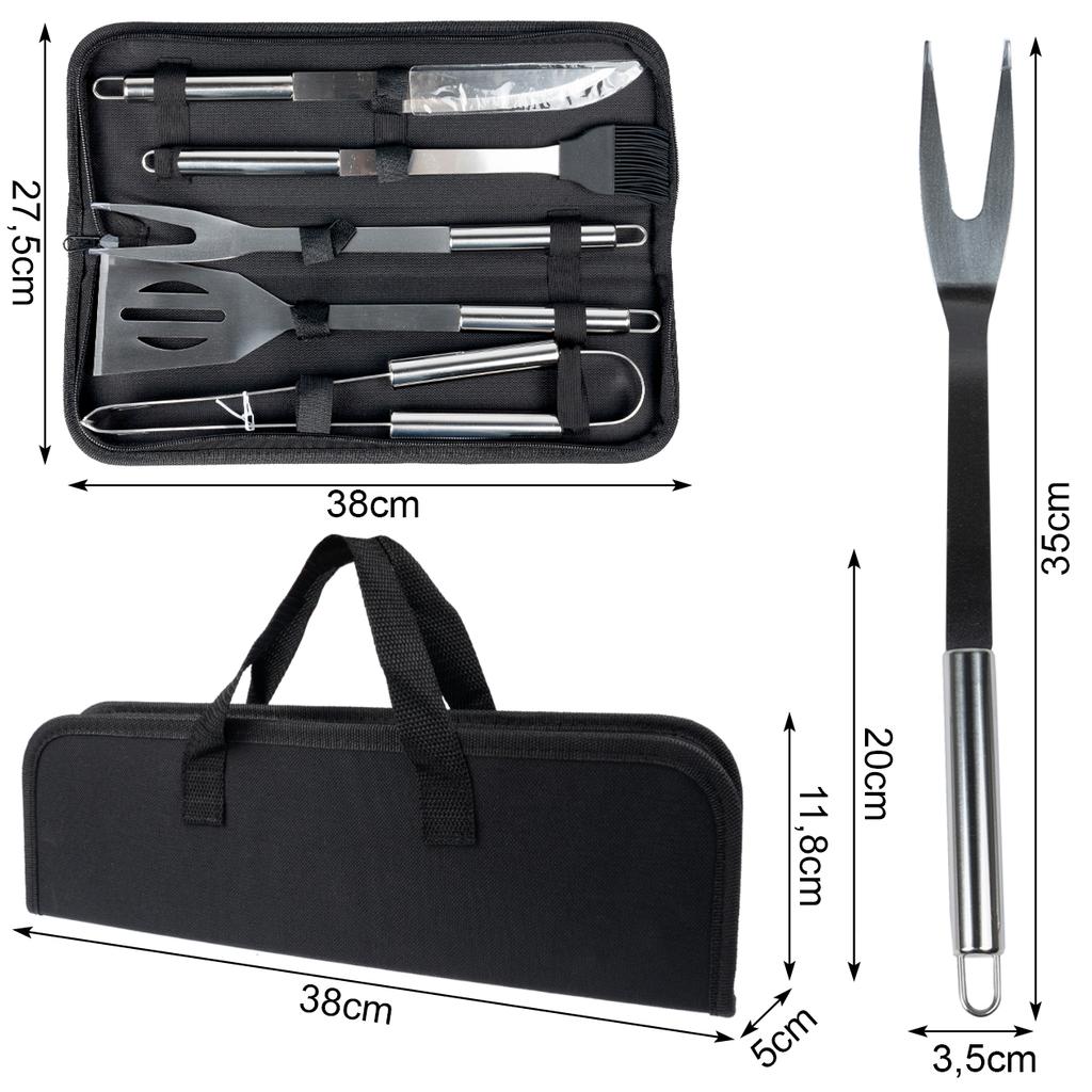 Curron akcesoria sztućce do grillowania w etui