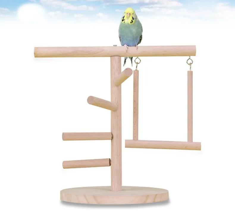 Bird Toys Bird Plays Stand Parrot Station Stand Tree Branch Parrot Playstand Cockatiel Playground Wooden Perch Gym Playground