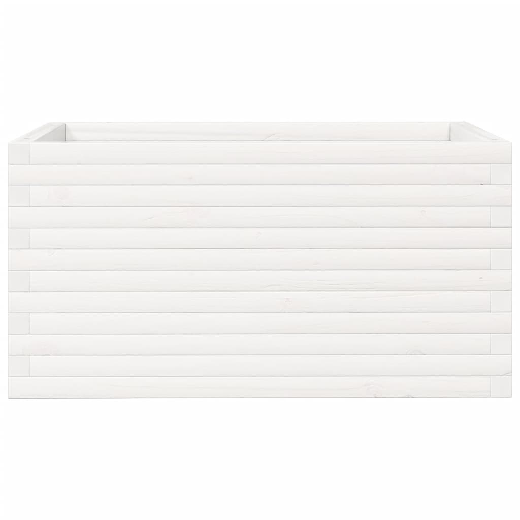 White Planting Box 90 X 60 X 45.5 Cm Solid Pine Wood