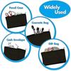 15 Pcs Black Blank Canvas Bag 8.3x4.7in Stationery Storage Zipper Bag Diy Graffiti Pencil Case Diy