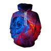 3D Print Hoodie Men Hooded Sweatshirt with Drawstring Casual Loose Thickened Pullover Sweatshirt for Spring Autumn Winter Daily Wear Sports Street