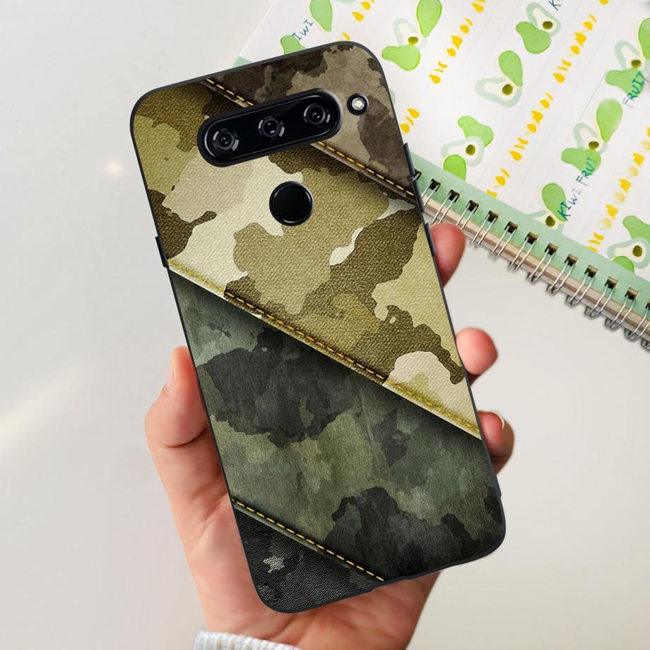 For LG V40 ThinQ Case Cover For LG V35 V35+ ThinQ Soft TPU Silicone Cases Fashion Flower Cute Pattern Funda For LGV40 ThinQ Capa
