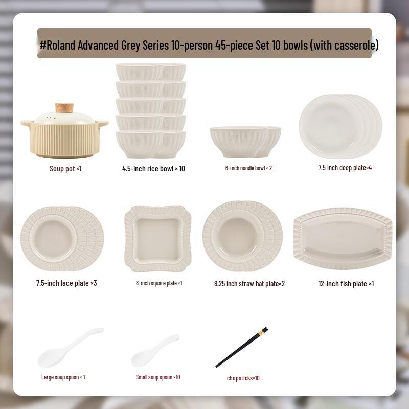 Mode Lanca Light Luxury Nordic Ceramic Dinnerware Set