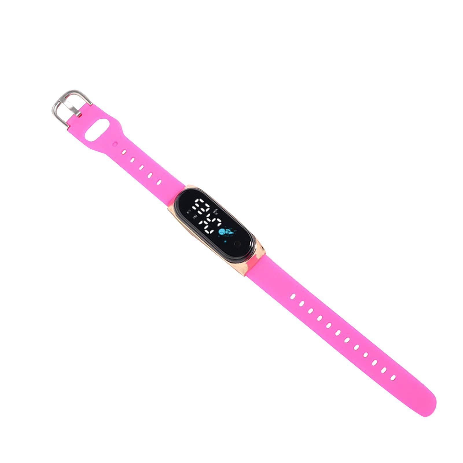 

Детские спортивные часы, уличный браслет, электронные часы, детский браслет One Size горячий розовый