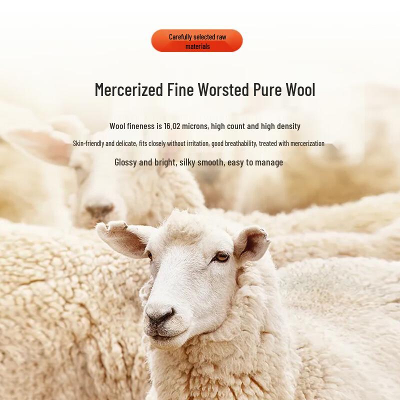 Antonio Men's 100% Merino Wool Business Casual Long-Sleeve Polo Shirt