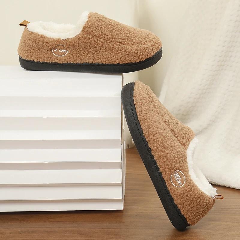 Fashion Fluffy Women's Slippers Home Winter Ankle Boots Female Plush Casual Platform Shoes Elegant Slip on Flat Bottom Fur Slides Indoor